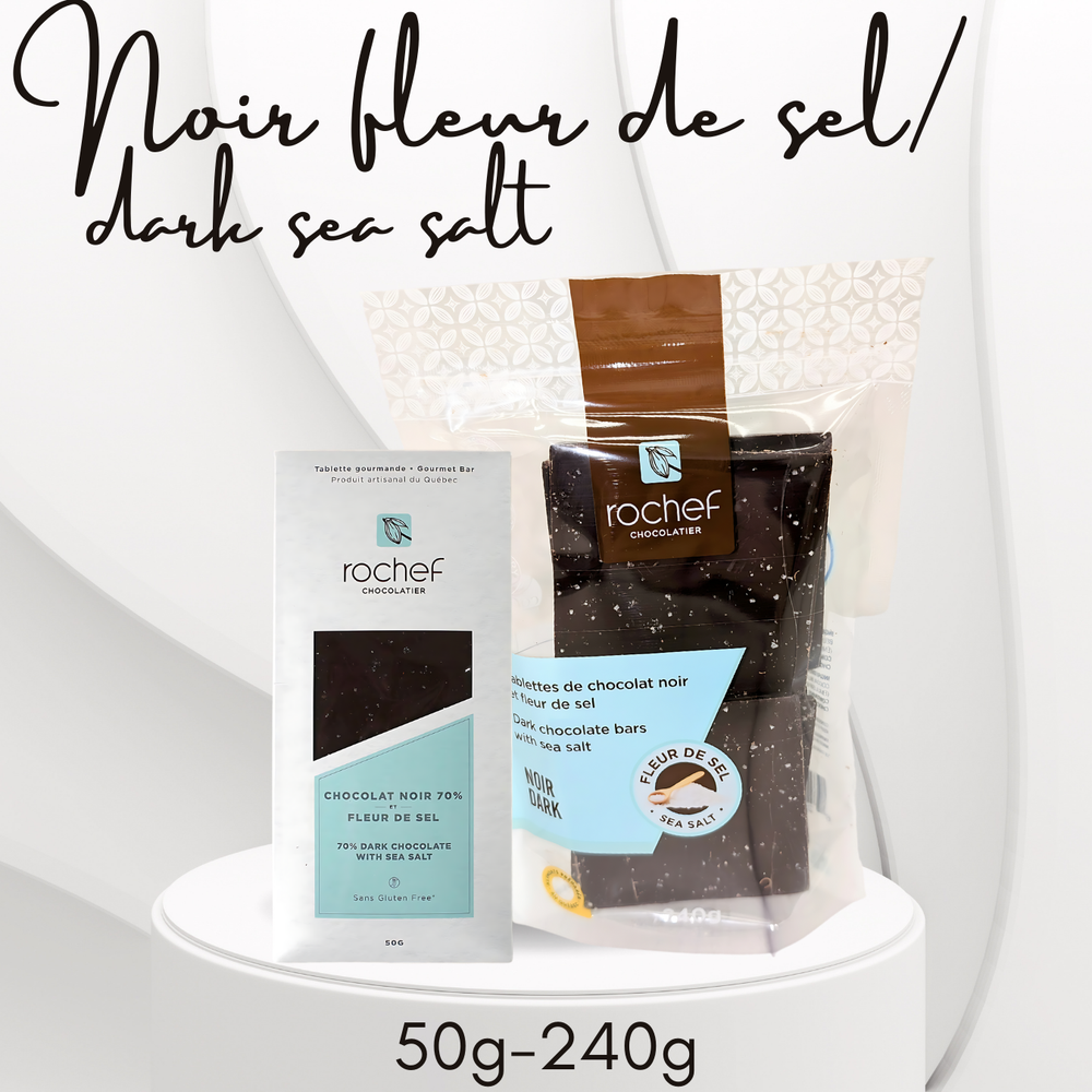 Tablette gourmande chocolat noir fleur de sel