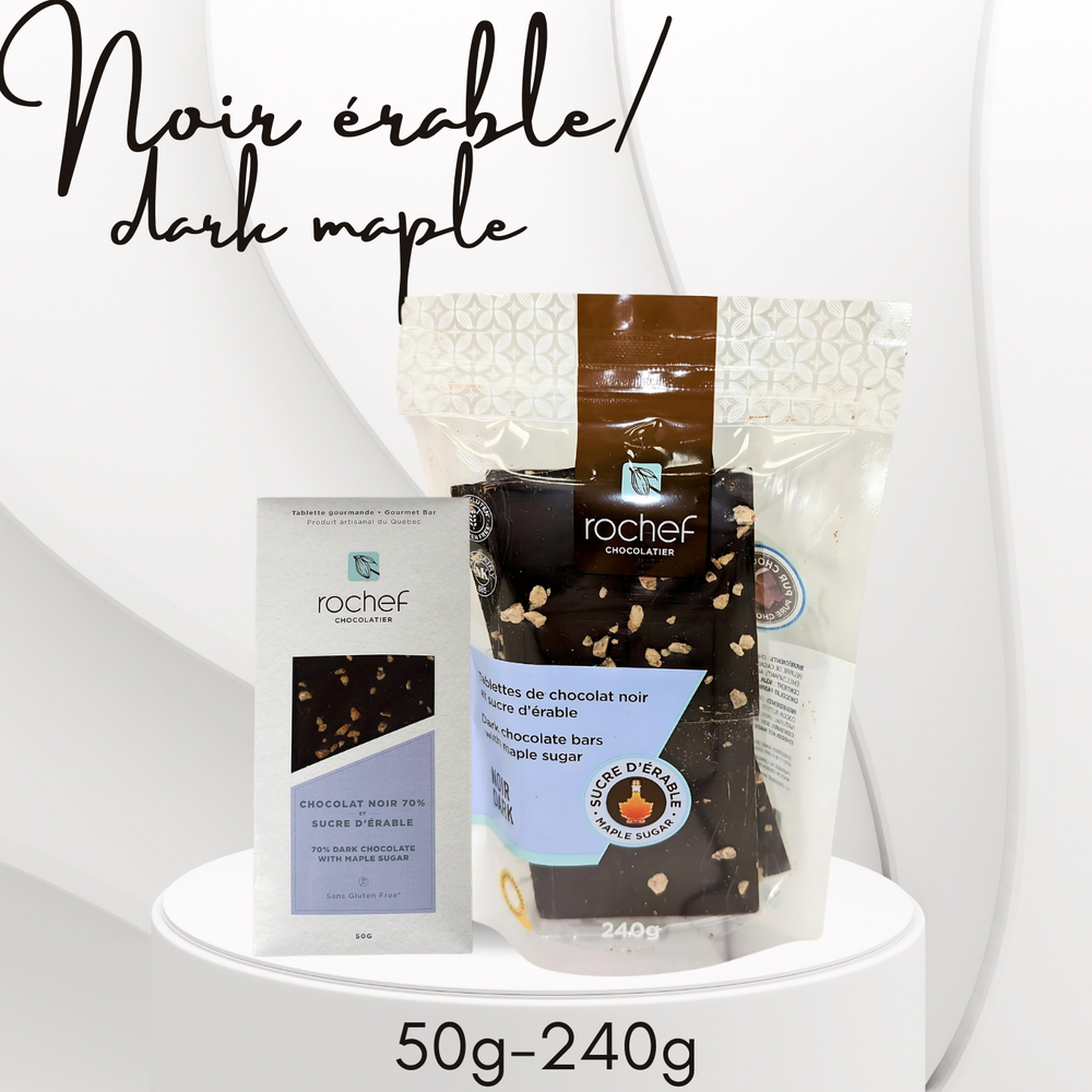 
                      
                        Dark chocolate maple sugar gourmet bar
                      
                    