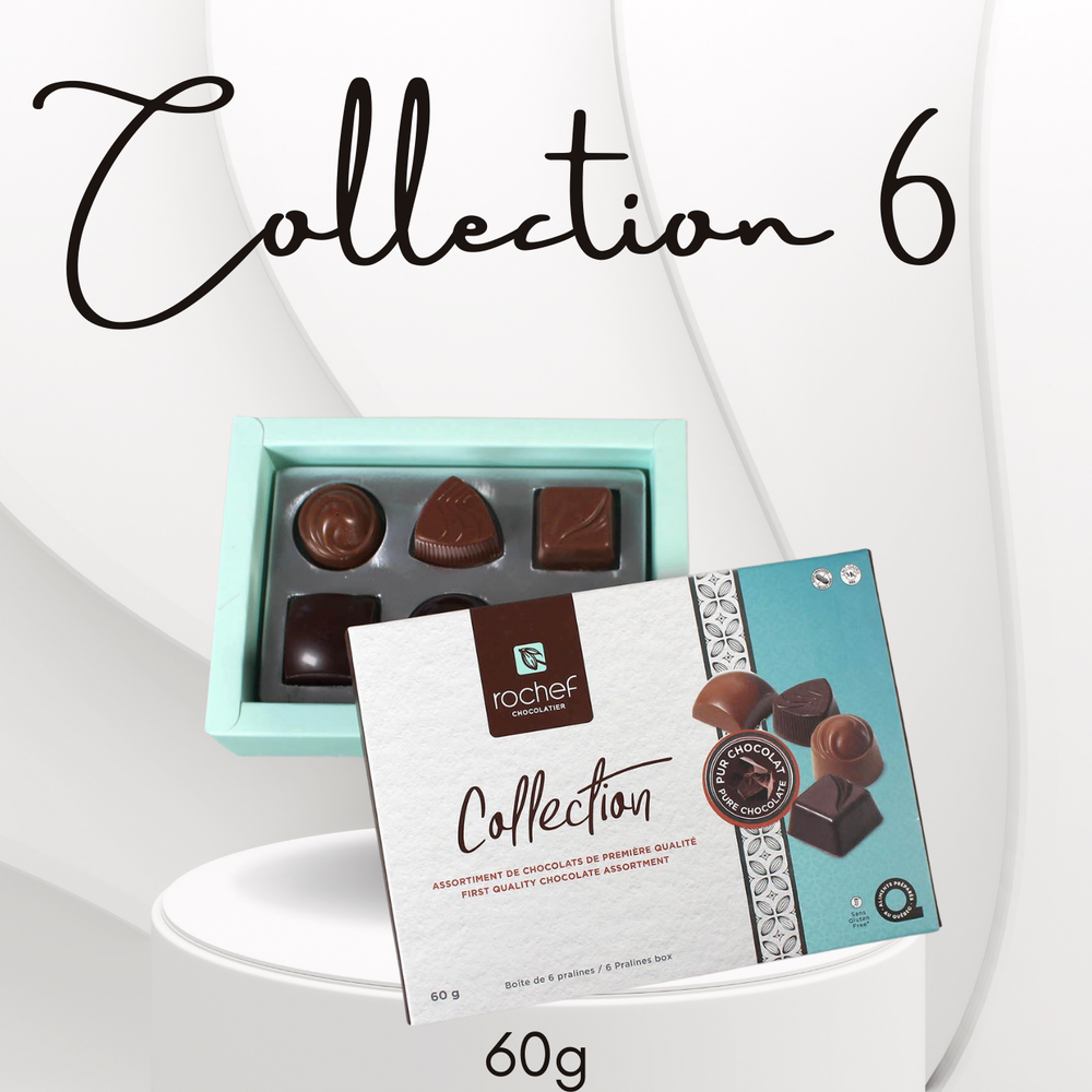 
                      
                        Collection coffret de 6 pralines
                      
                    