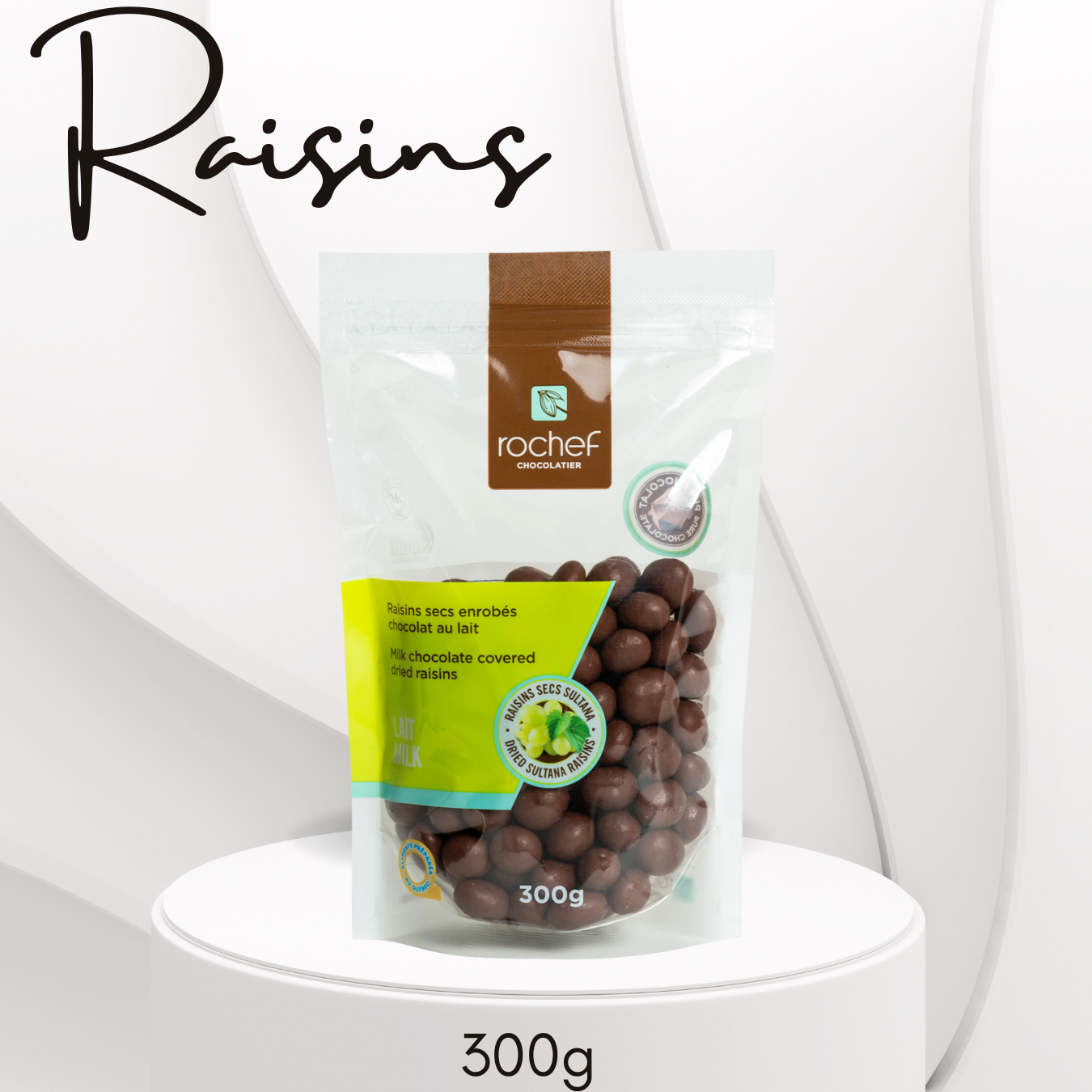 Raisins secs enrobés chocolat au lait