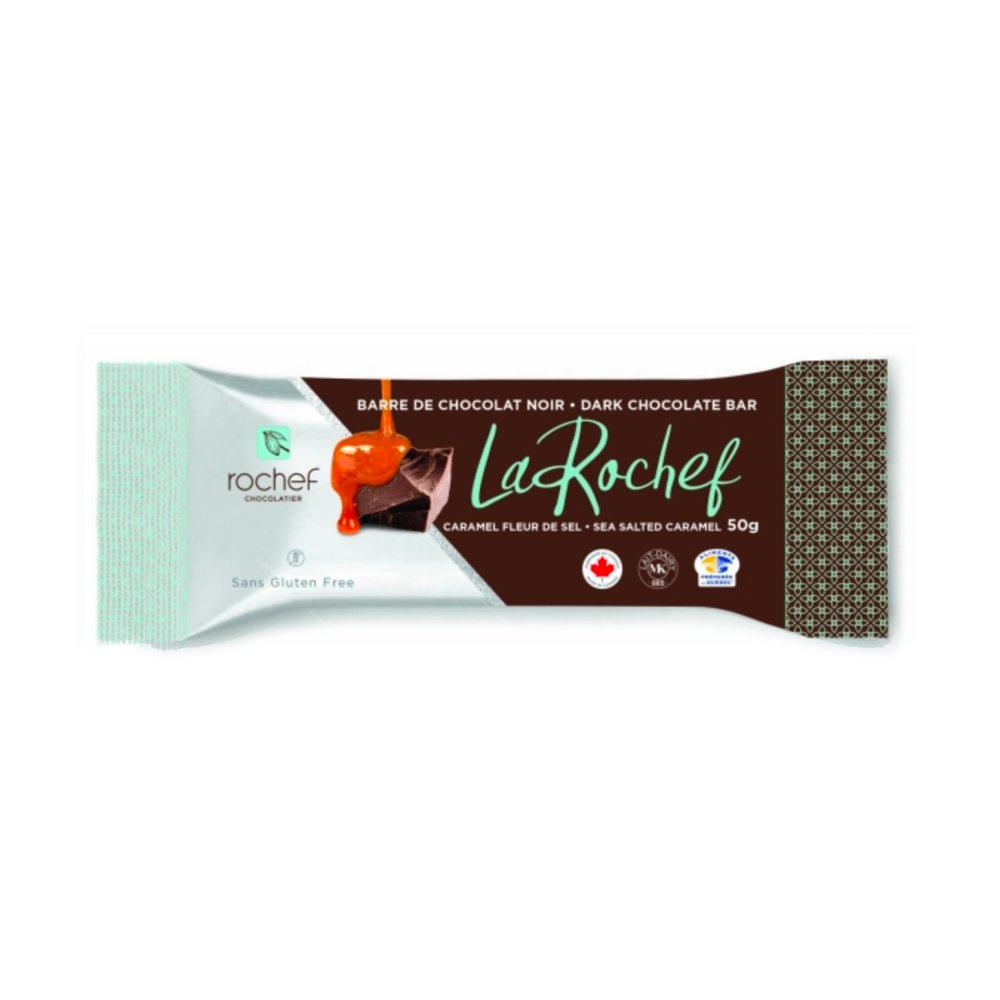 
                      
                        Dark chocolate soft salted caramel La Rochef bar 50g
                      
                    